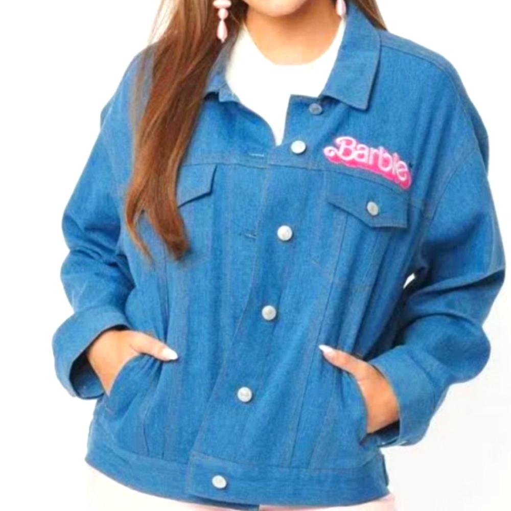 Unique Vintage Barbie Denim Jacket Barbiecore
